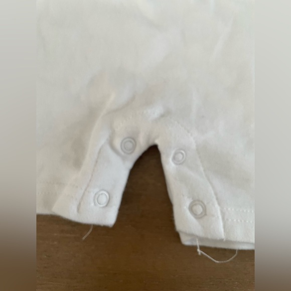 HB Set of 3 Ruffle Sleeve Short Rompers 0-3M-Pink Bonjour, Bulldog Bonjour, Dots - Picture 8 of 8